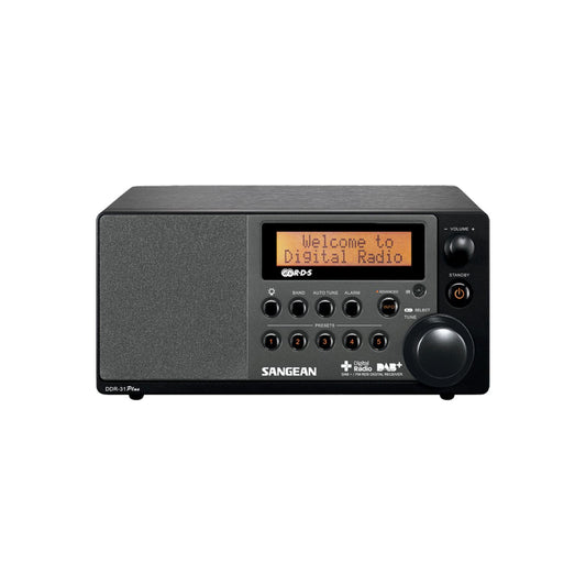Sangean DDR-31+ DAB+/UKW RDS Tischradio, Holzgehäuse, Multifunktions-LCD-Display