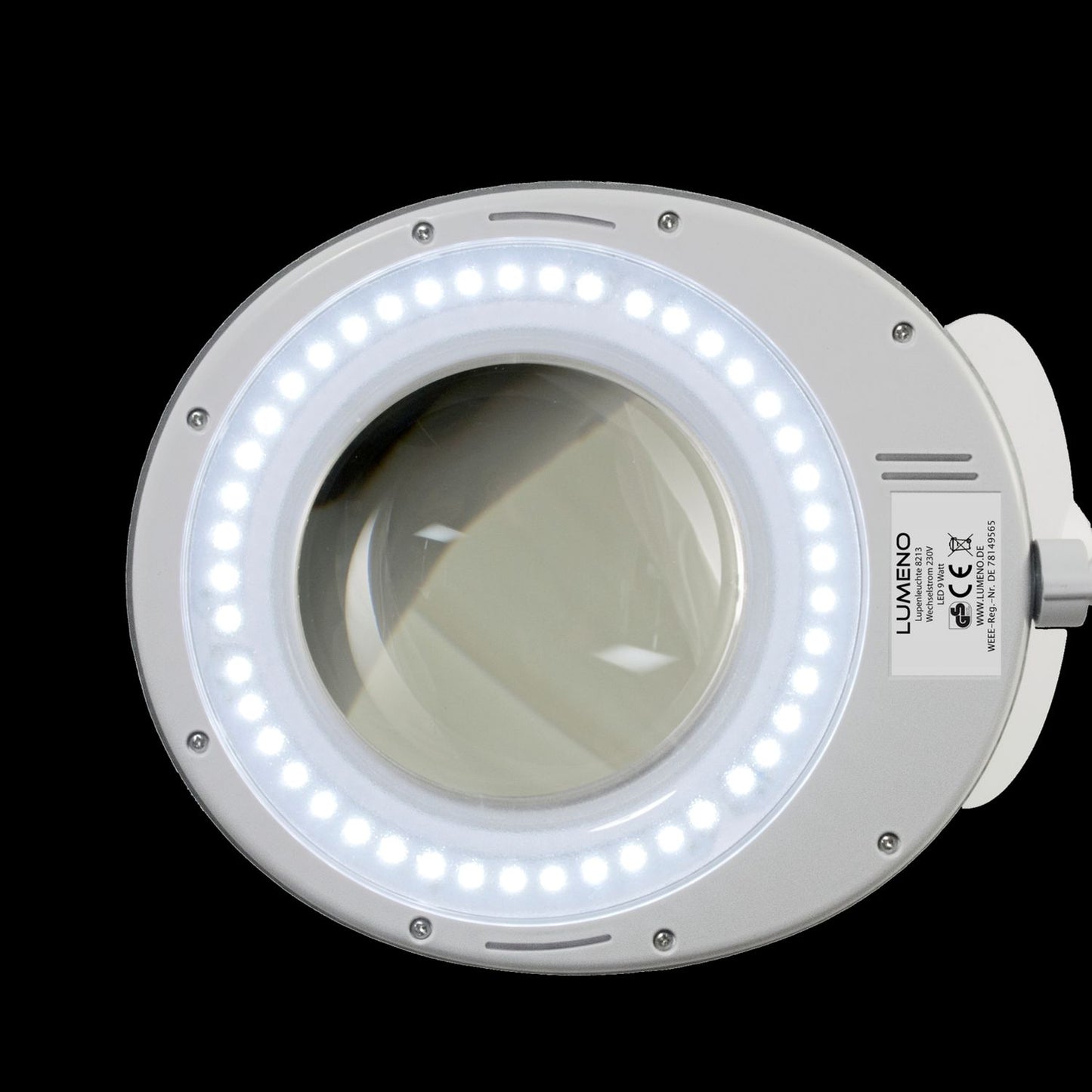 Lumeno LED Lupenleuchte Serie 8213/8215 mit regulierbarer Helligkeit, Grau